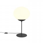 Fomento - Matt Black Table Lamp with White Oval Glass Fomento - Matt Black Table Lamp with White Oval Glass