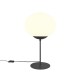 - Fomento - Matt Black Table Lamp with White Oval Glass Trio-563100132 - Fomento - Matt Black Table Lamp with White Oval Glass