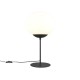 - Fomento - Matt Black Table Lamp with White Oval Glass Trio-563100132 - Fomento - Matt Black Table Lamp with White Oval Glass