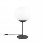 Fomento - Matt Black Table Lamp with White Oval Glass Fomento - Matt Black Table Lamp with White Oval Glass