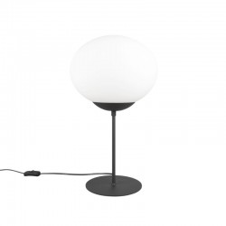 Fomento - Matt Black Table Lamp with White Oval Glass Fomento - Matt Black Table Lamp with White Oval Glass