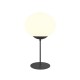 - Fomento - Matt Black Table Lamp with White Oval Glass Trio-563100132 - Fomento - Matt Black Table Lamp with White Oval Glass