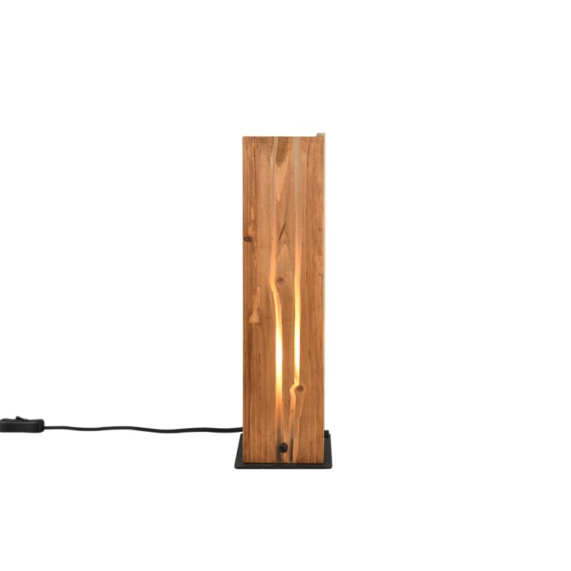 - Karuni - Wooden & Black Table Lamp Trio-563300130 - Karuni - Wooden & Black Table Lamp