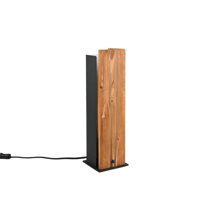 - Karuni - Wooden & Black Table Lamp Trio-563300130 - Karuni - Wooden & Black Table Lamp