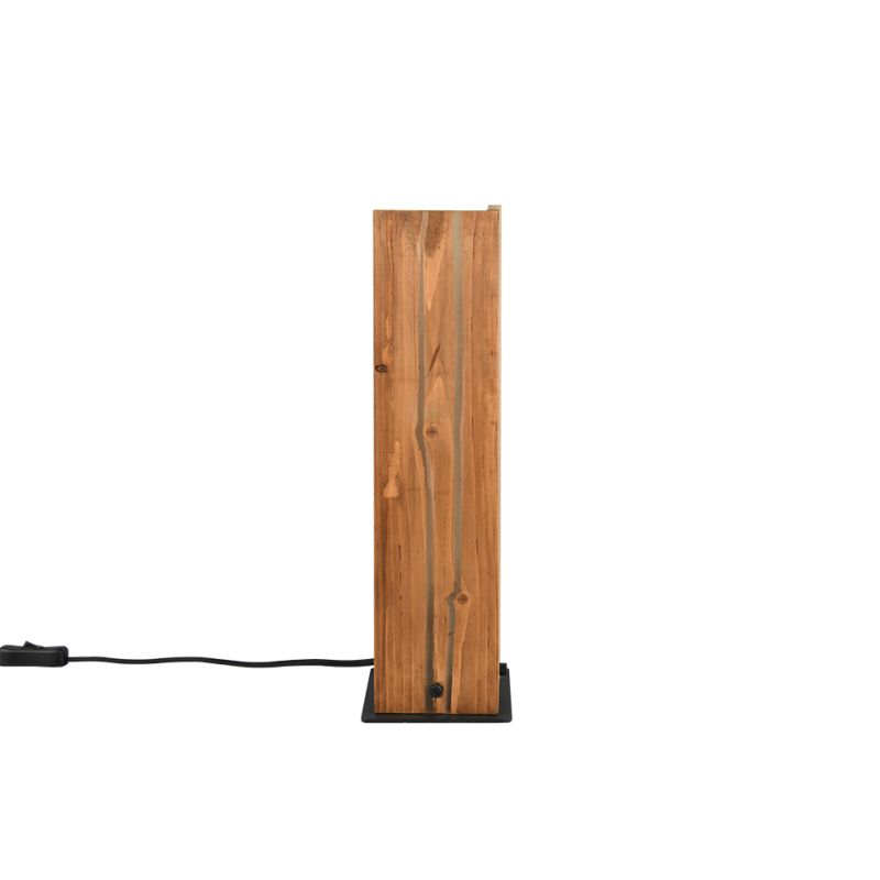 - Karuni - Wooden & Black Table Lamp Trio-563300130 - Karuni - Wooden & Black Table Lamp