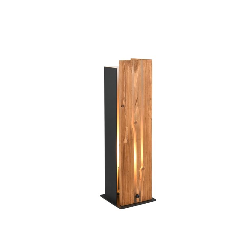 - Karuni - Wooden & Black Table Lamp Trio-563300130 - Karuni - Wooden & Black Table Lamp