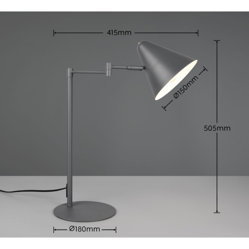 Trio-563900142 - Cosima - Anthracite Desk Lamp