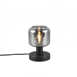 Mataro - Matt Black Table Lamp with Mirrored Smoked Glass Mataro - Matt Black Table Lamp with Mirrored Smoked Glass