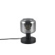 - Mataro - Matt Black Table Lamp with Mirrored Smoked Glass Trio-564100132 - Mataro - Matt Black Table Lamp with Mirrored Smoked Glass