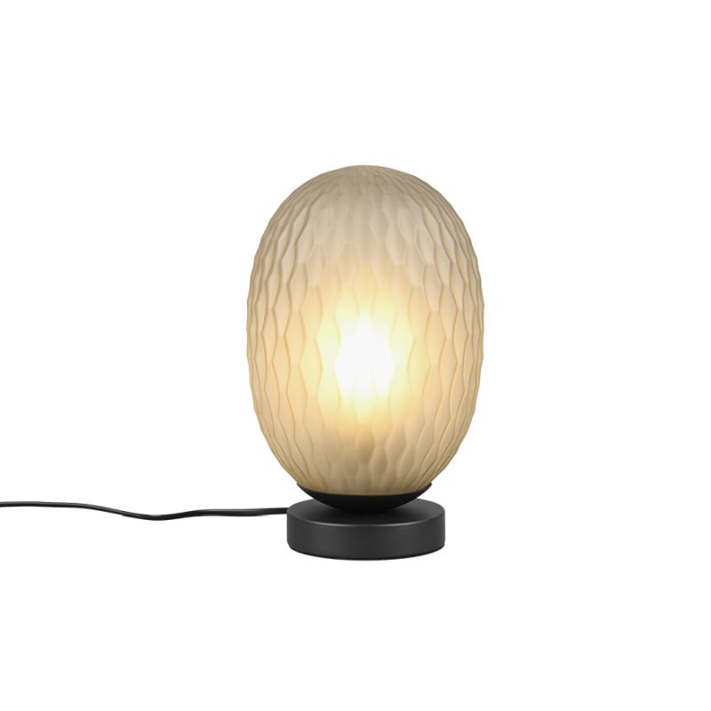 - Facette - Matt Black Table Lamp with Decorative Green Glass Trio-564200115 - Facette - Matt Black Table Lamp with Decorative Green Glass