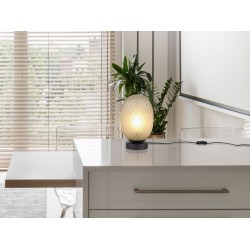 Facette - Matt Black Table Lamp with Decorative Green Glass Facette - Matt Black Table Lamp with Decorative Green Glass
