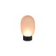 Trio-564210113 - Facette - Rechargeable Matt Black LED Table Lamp with Decorative Amber Glass
