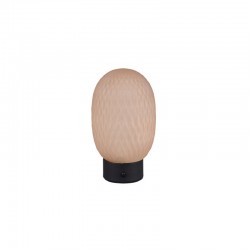 Facette - Rechargeable Matt Black LED Table Lamp with Decorative Amber Glass Facette - Rechargeable Matt Black LED Table Lamp with Decorative Amber Glass