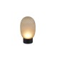 Trio-564210115 - Facette - Rechargeable Matt Black LED Table Lamp with Decorative Green Glass