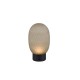 Trio-564210115 - Facette - Rechargeable Matt Black LED Table Lamp with Decorative Green Glass