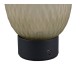 Trio-564210115 - Facette - Rechargeable Matt Black LED Table Lamp with Decorative Green Glass