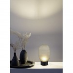 Facette - Rechargeable Matt Black LED Table Lamp with Decorative Green Glass Facette - Rechargeable Matt Black LED Table Lamp with Decorative Green Glass