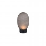 Facette - Rechargeable Matt Black LED Table Lamp with Decorative Smoked Glass Facette - Rechargeable Matt Black LED Table Lamp with Decorative Smoked Glass