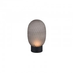 Facette - Rechargeable Matt Black LED Table Lamp with Decorative Smoked Glass Facette - Rechargeable Matt Black LED Table Lamp with Decorative Smoked Glass