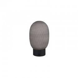 Facette - Rechargeable Matt Black LED Table Lamp with Decorative Smoked Glass Facette - Rechargeable Matt Black LED Table Lamp with Decorative Smoked Glass