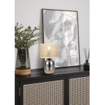 Tara - Cork & Smoked Glass Table Lamp with Natural Straw Tara - Cork & Smoked Glass Table Lamp with Natural Straw