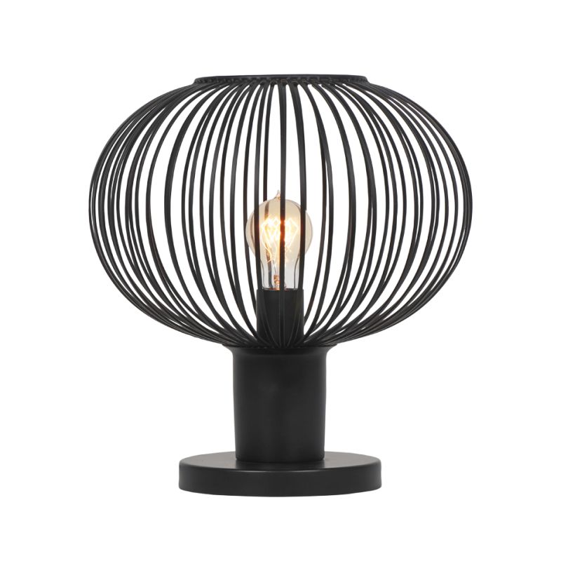- Gila - Matt Black Table Lamp ∅ 33 cm Trio-565790132 - Gila - Matt Black Table Lamp ∅ 33 cm