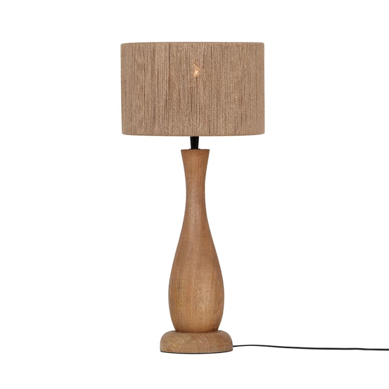 - Toba - Wood Table Lamp with Natural Jute Trio-567200130 - Toba - Wood Table Lamp with Natural Jute