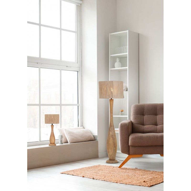 - Toba - Wood Table Lamp with Natural Jute Trio-567200130 - Toba - Wood Table Lamp with Natural Jute