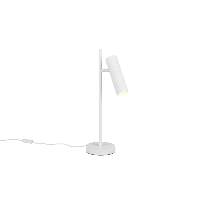 Trio-567700131 - Soka - Matt White Ribbed Desk Lamp