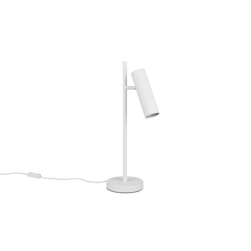 Trio-567700131 - Soka - Matt White Ribbed Desk Lamp