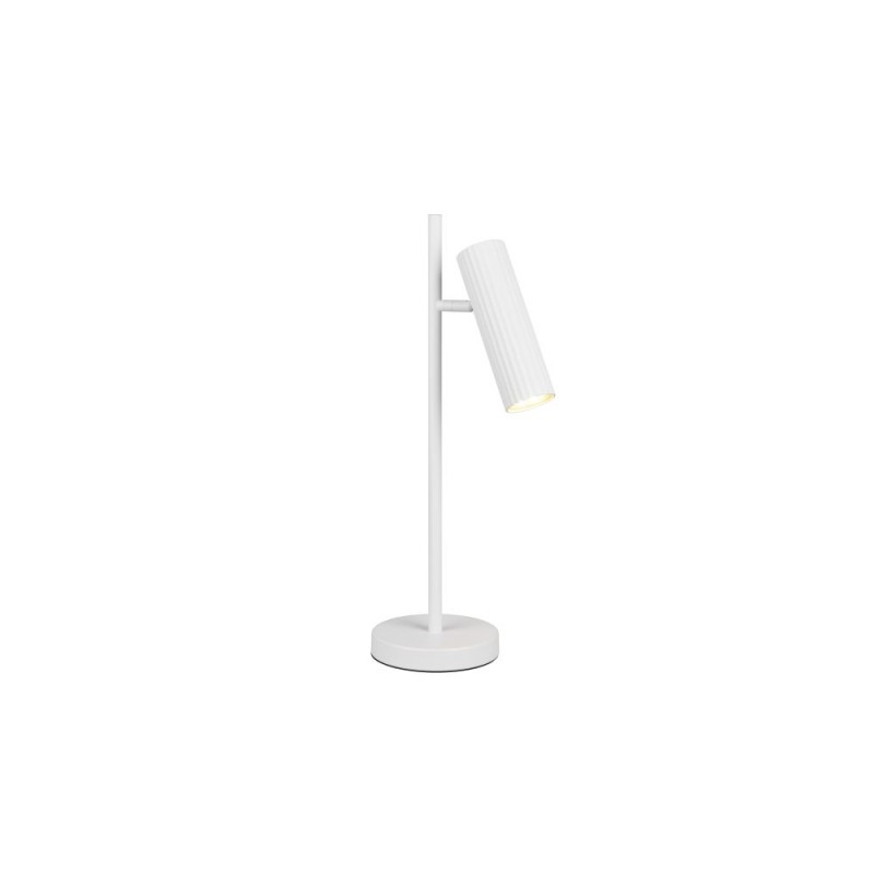 Trio-567700131 - Soka - Matt White Ribbed Desk Lamp
