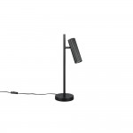 Soka - Matt Black Ribbed Desk Lamp