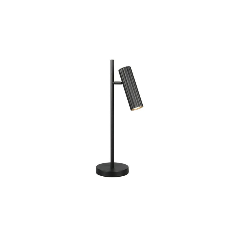 Trio-567700132 - Soka - Matt Black Ribbed Desk Lamp