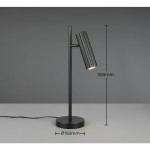 Soka - Matt Black Ribbed Desk Lamp