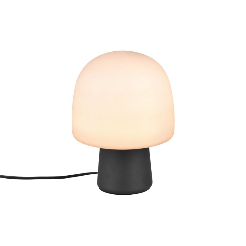 - Steen - Black Table Lamp with White Glass Trio-568200132 - Steen - Black Table Lamp with White Glass