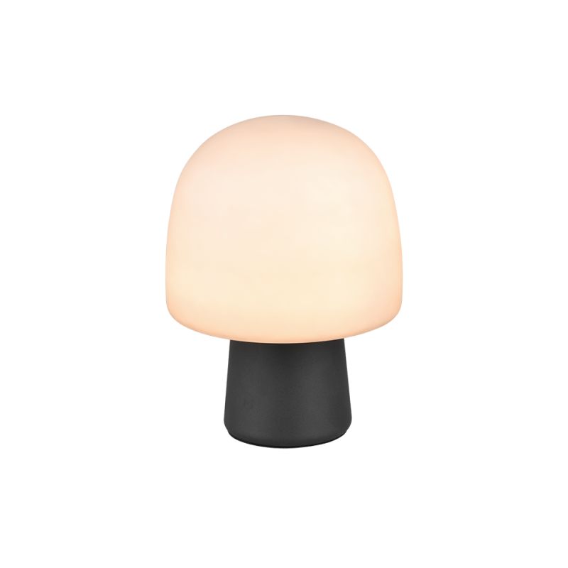 - Steen - Black Table Lamp with White Glass Trio-568200132 - Steen - Black Table Lamp with White Glass