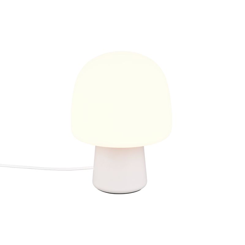 Trio-568200176 - Steen - Warm Grey Table Lamp with White Glass