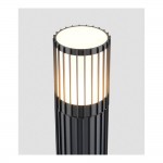 Volga - Anthracite Bollard with White Diffuser