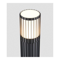 Volga - Anthracite Bollard with White Diffuser