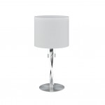 Nandor - Matt Nickel LED Table Lamp with White Shade Nandor - Matt Nickel LED Table Lamp with White Shade
