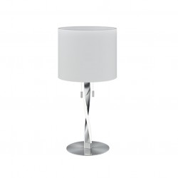 Nandor - Matt Nickel LED Table Lamp with White Shade Nandor - Matt Nickel LED Table Lamp with White Shade