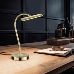 Curtis - Matt Brass LED Touch Desk Lamp Curtis - Matt Brass LED Touch Desk Lamp