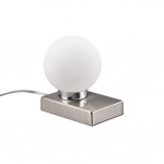 Davi II - Matt Nickel Table Lamp with White Glass Davi II - Matt Nickel Table Lamp with White Glass