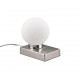 - Davi II - Matt Nickel Table Lamp with White Glass Trio-590100107 - Davi II - Matt Nickel Table Lamp with White Glass