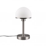 Joost II - Matt Nickel Table Lamp with White Glass Joost II - Matt Nickel Table Lamp with White Glass
