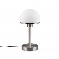 Joost II - Matt Nickel Table Lamp with White Glass Joost II - Matt Nickel Table Lamp with White Glass