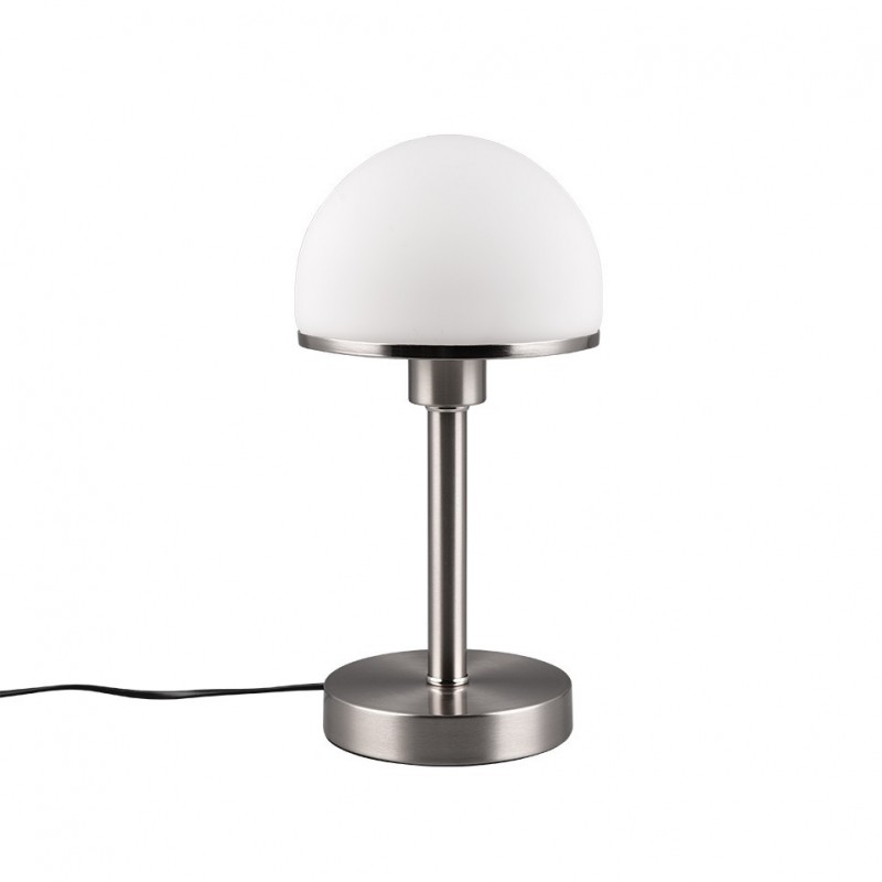 Table & Floor Lamp - Joost II - Matt Nickel Table Lamp with White Glass Trio-592300107 - Joost II - Matt Nickel Table Lamp with White Glass