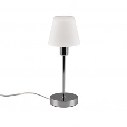 Luis II - Chrome Table Lamp with Opal White Glass Luis II - Chrome Table Lamp with Opal White Glass