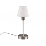 Luis II - Matt Nickel Table Lamp with Alabaster Glass Luis II - Matt Nickel Table Lamp with Alabaster Glass