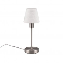 Luis II - Matt Nickel Table Lamp with Alabaster Glass Luis II - Matt Nickel Table Lamp with Alabaster Glass
